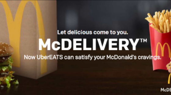 McDonald's partners with UberEats to offer home delivery