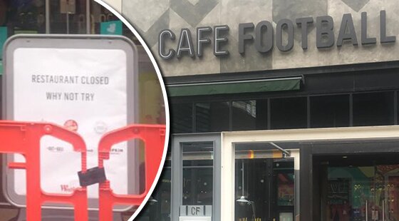 Westfield Stratford City Café Football closed