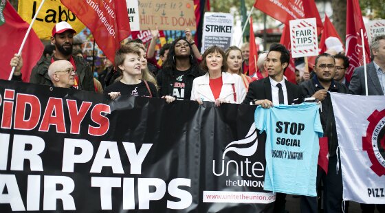 ‘Clever employers will start paying': Workers join together in call for £10-an-hour wages