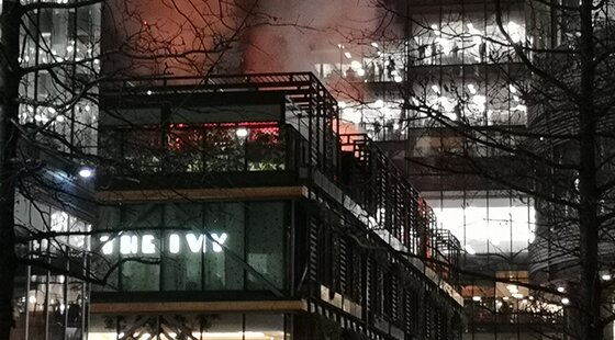 Fire breaks out at the Ivy Collection's new Manchester site