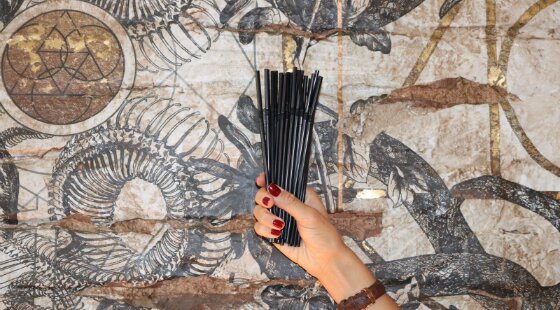 The Alchemist to cut down on plastic straws