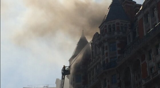 Welding work at Mandarin Oriental believed to have set fire to planted wall