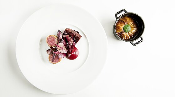 Recipe of the week: Winter Lake District lamb with lamb hotpot and beetroot and blackcurrant pur&eacute;e