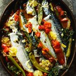 Recipe: Mesut's blue fish stew with chilli cornbread