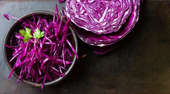 Home-grown harvest: Red cabbage