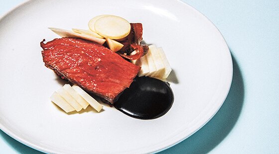 Recipe of the week: Steak with black sesame b&eacute;arnaise and turnip