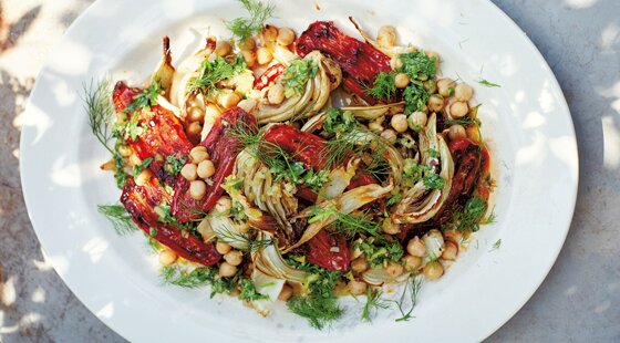 Recipe of the week: Roast tomatoes, fennel and chickpeas with preserved lemons and honey