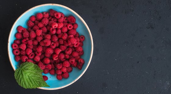 Home-grown harvest: raspberries