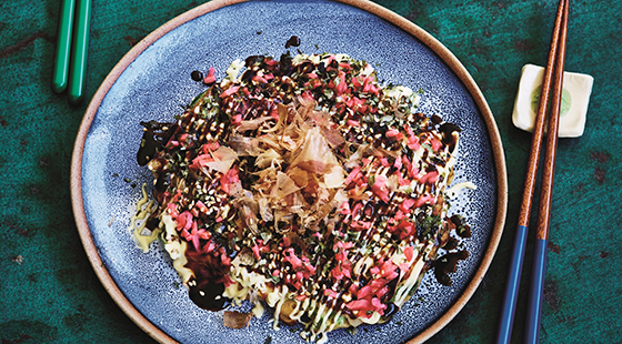 Recipe of the week: Okonomiyaki Osaka-style (Japanese cabbage pancake with pork belly and squid)