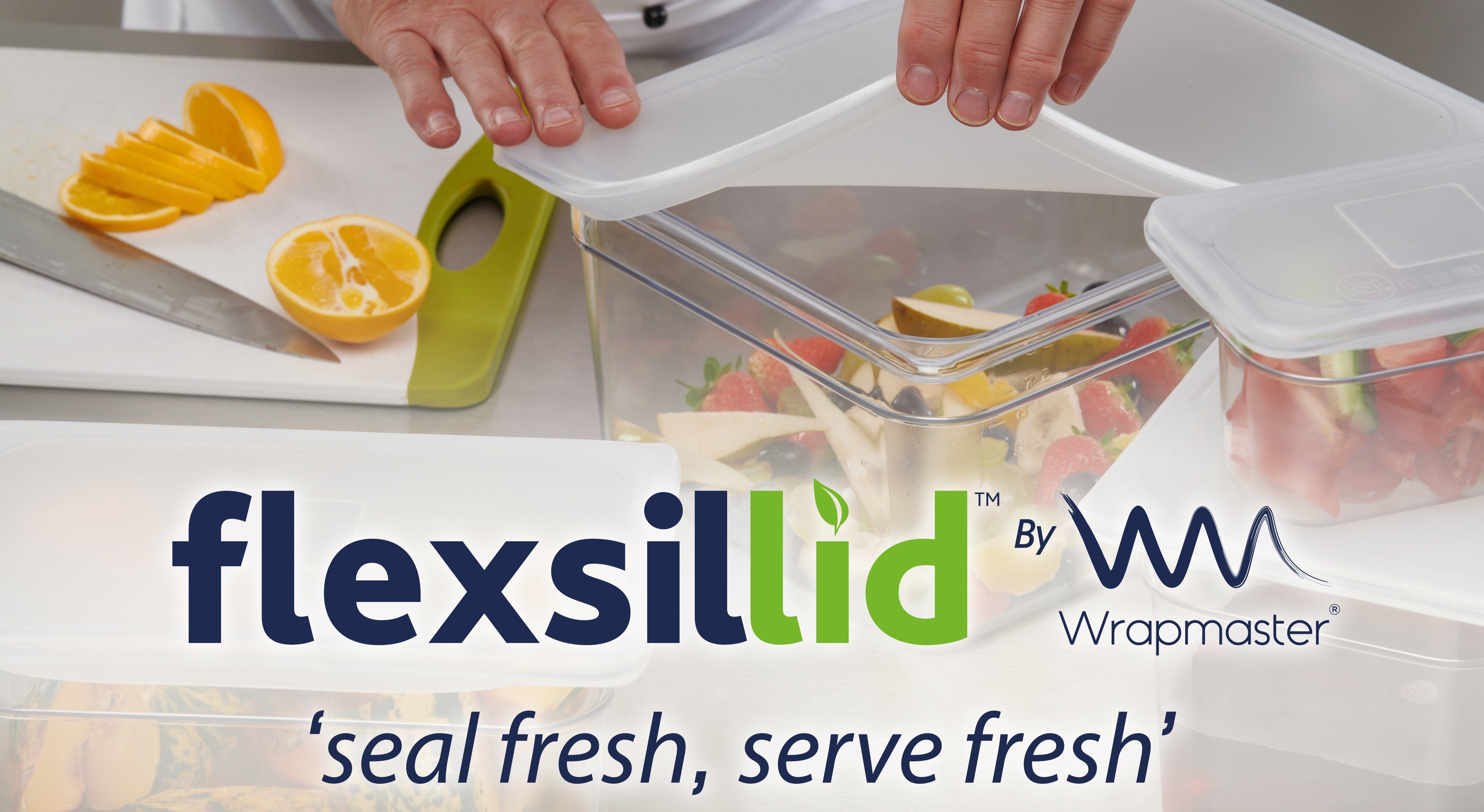 Give your fresh food storage some flex with the award-winning Flexsil-Lid by Wrapmaster