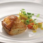 Wild Rabbit and Leek Turnover with Piccalilli, by Lisa Allen