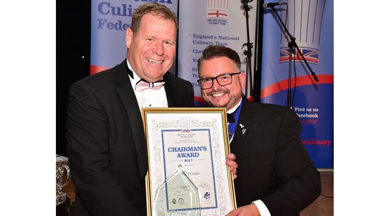 British Culinary Federation Chairman's Award presented to Nigel Crane of Essential Cuisine