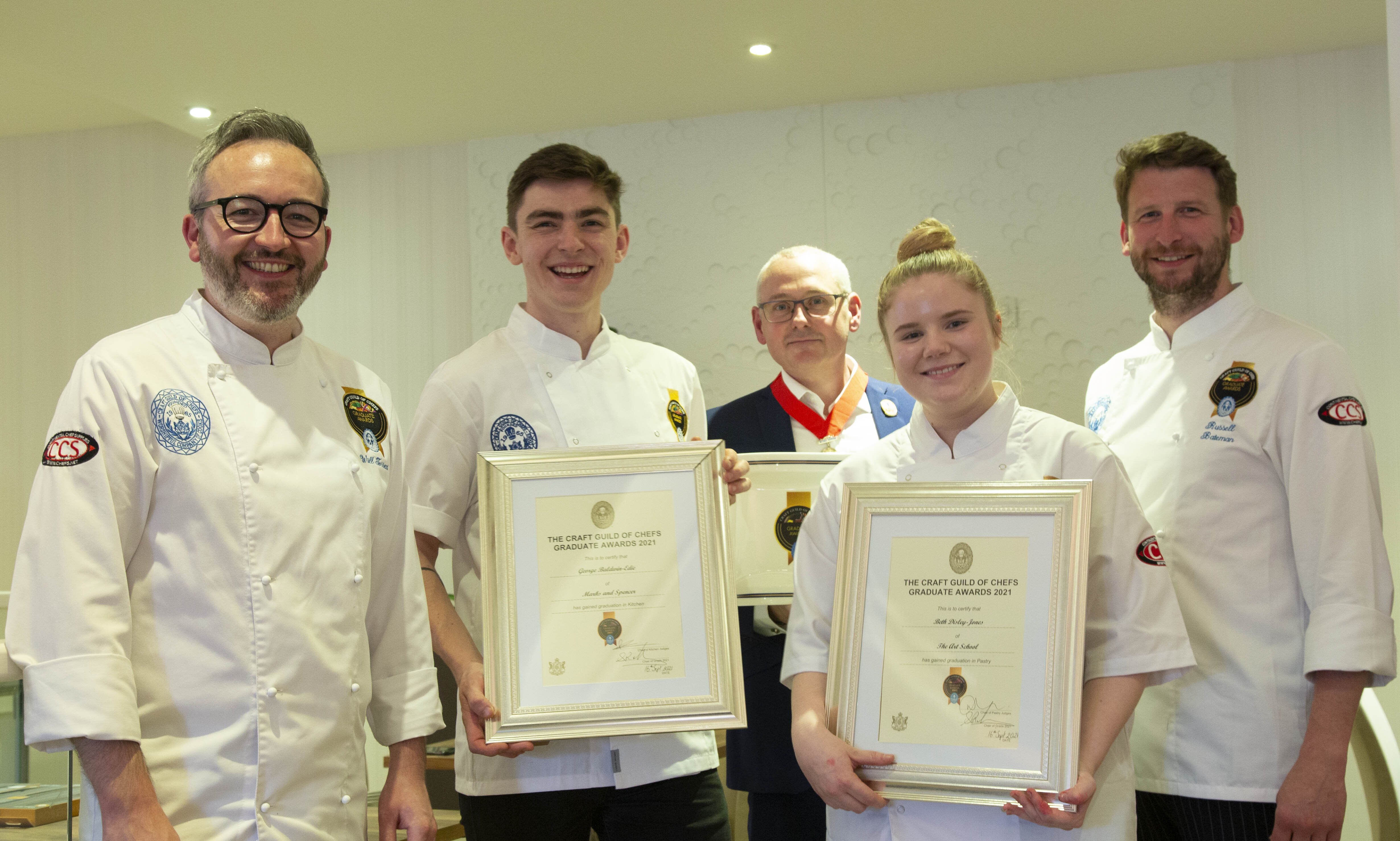 Five chefs recognised at Craft Guild of Chefs Graduate Awards