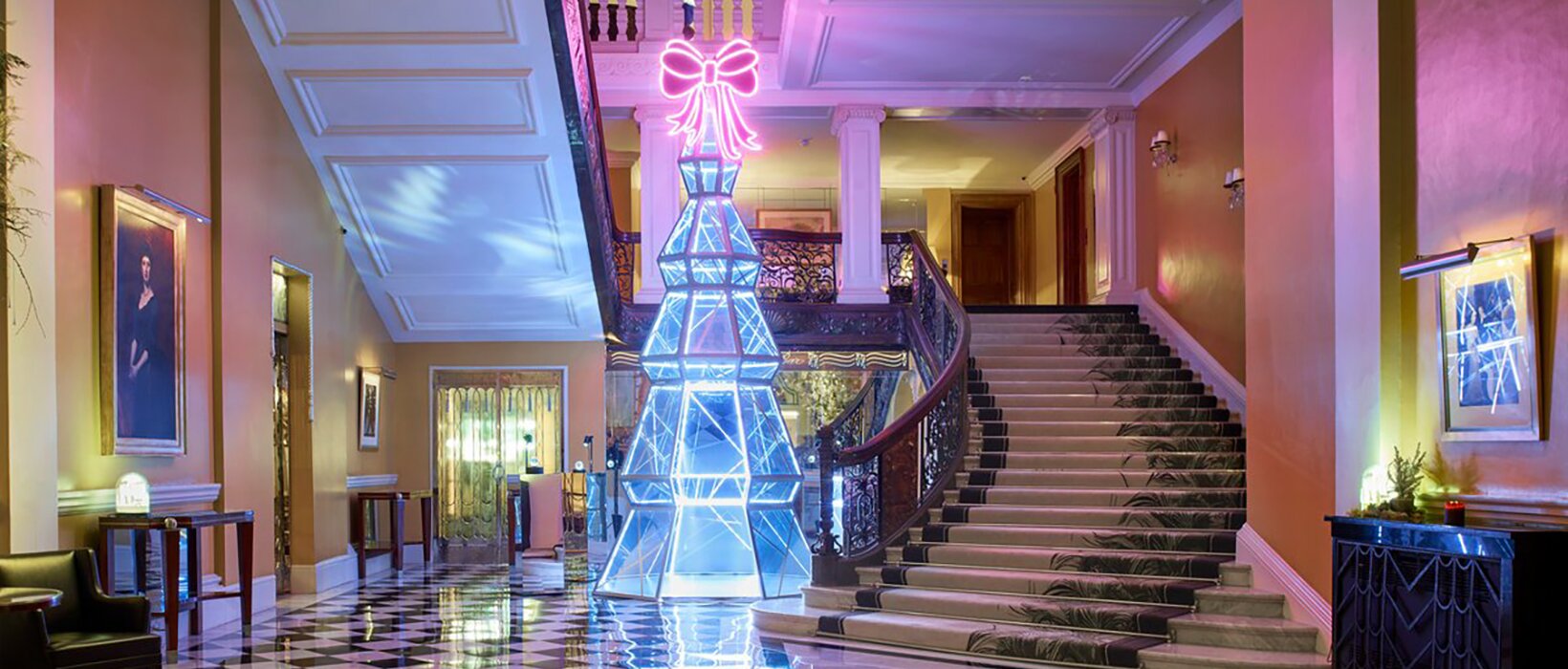 Christmas trees in London's hotels and restaurants