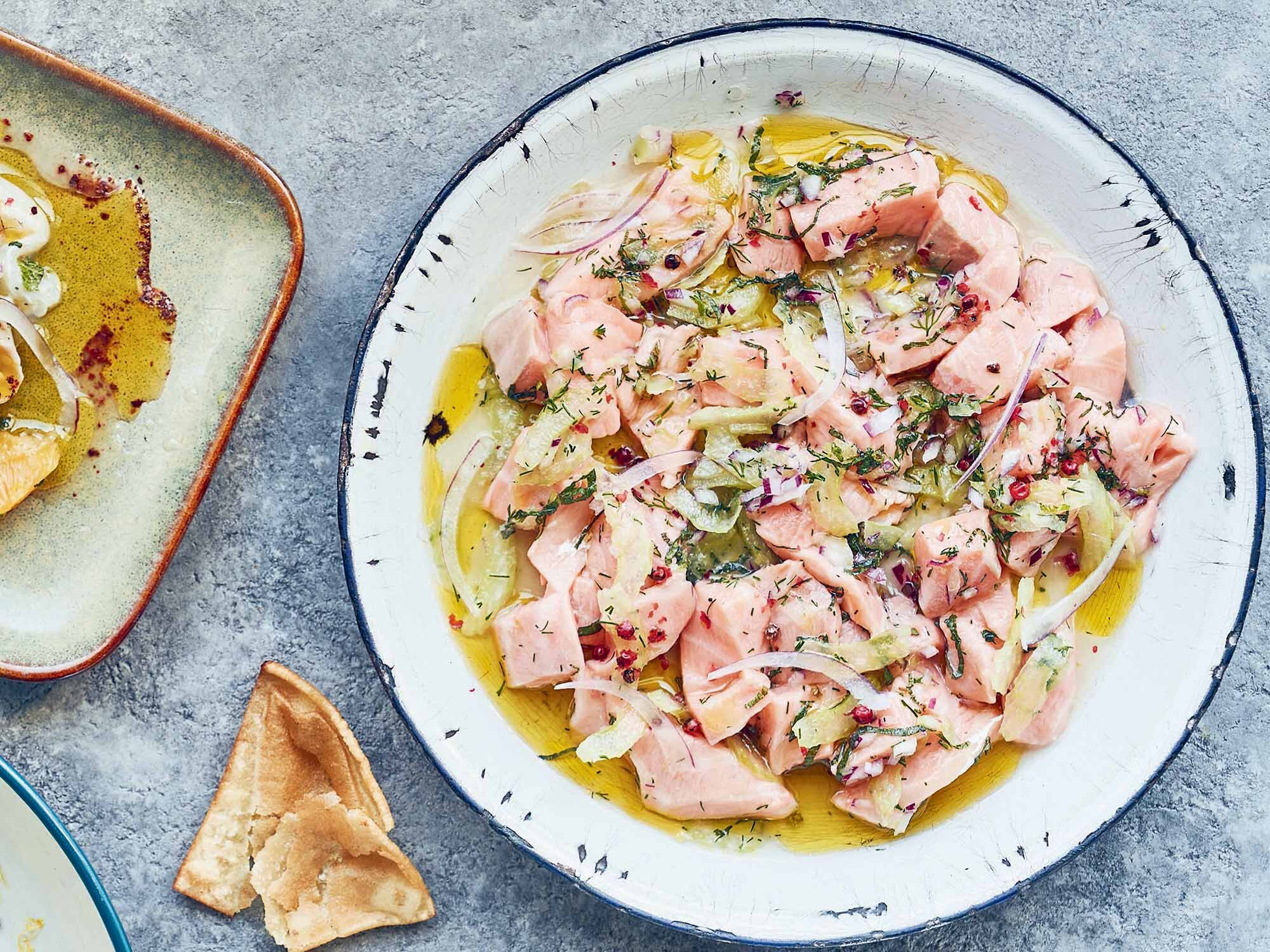 Recipe: Mitch Tonks' ceviche of salmon, dill and celery