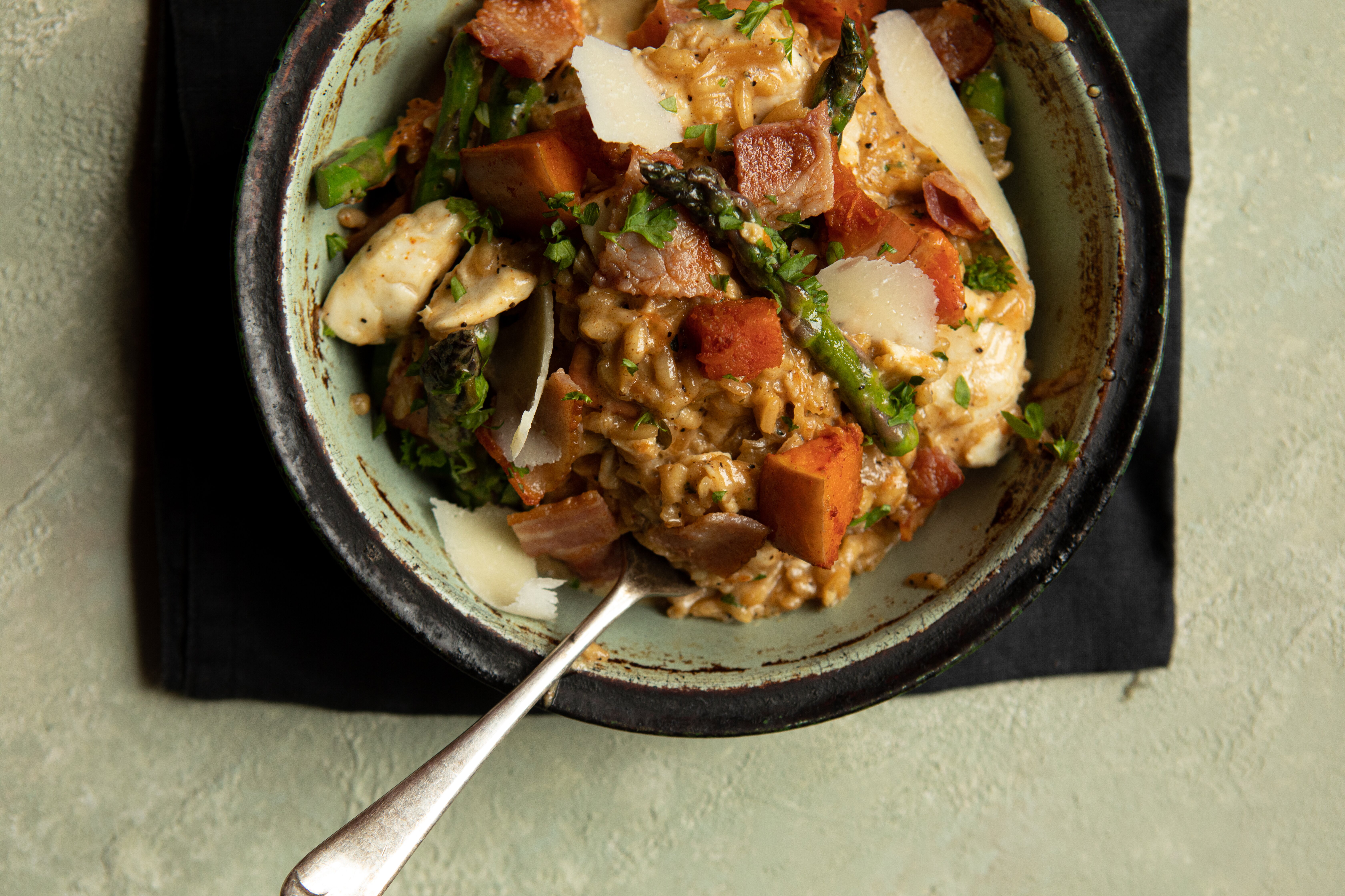 Recipe: the Seafood Shack's creamy hake risotto with roasted butternut squash