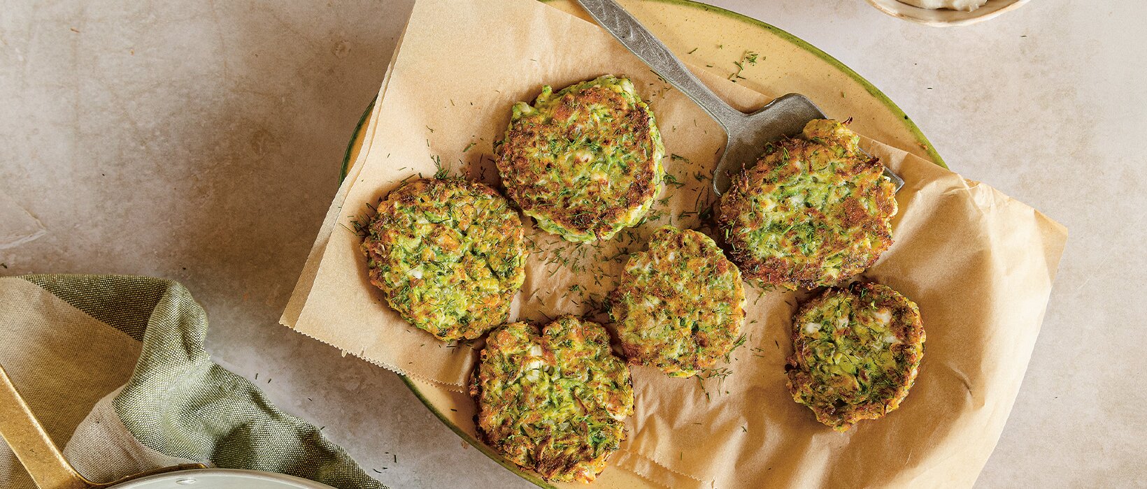 Recipe: Courgette patties with feta and dill