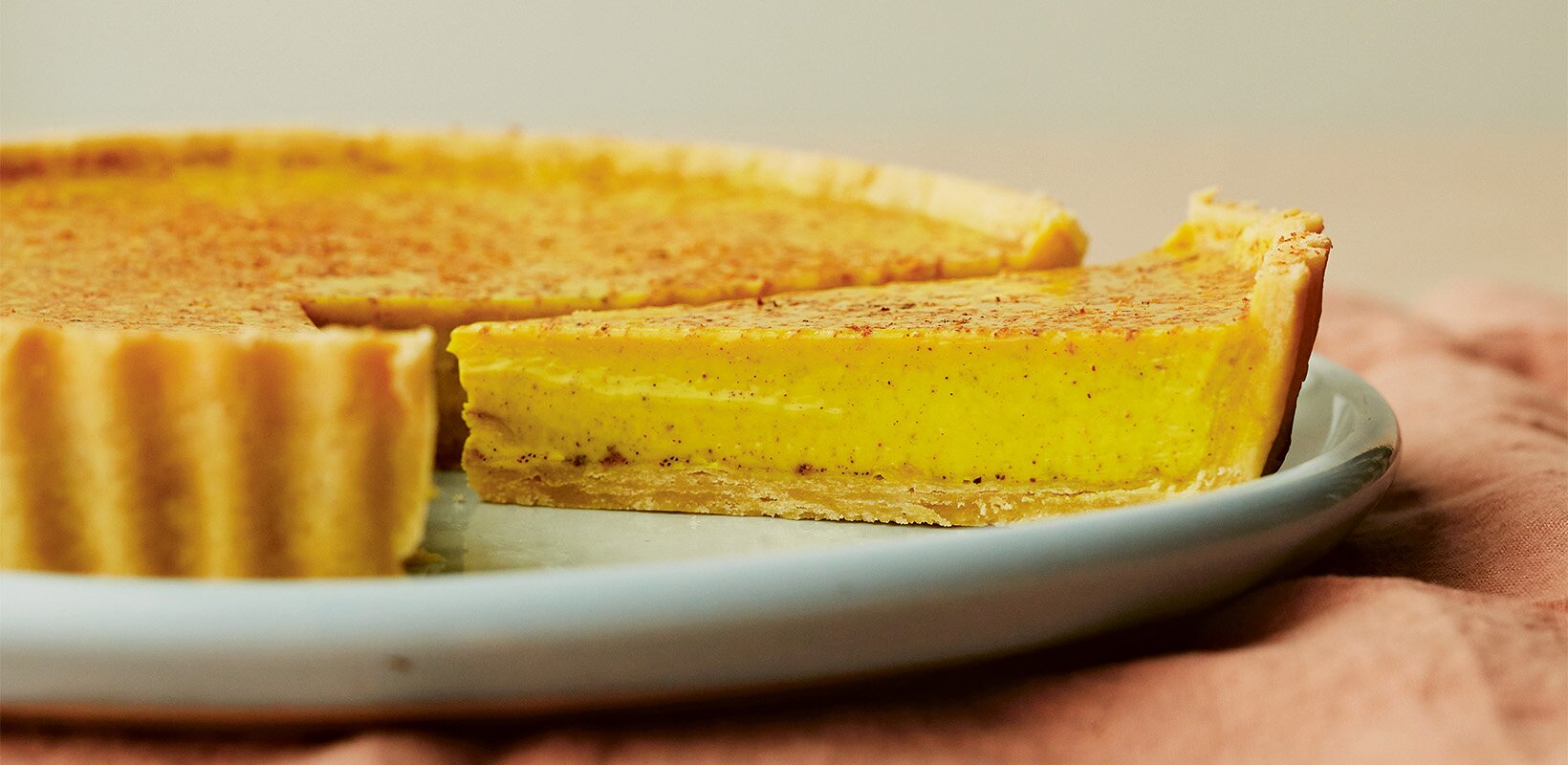 Recipe: Golden milk custard tart