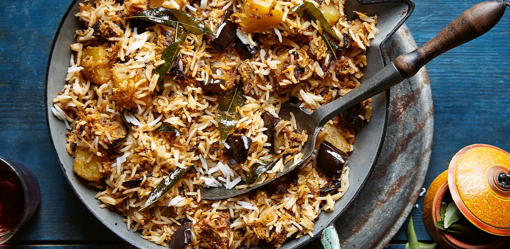 Recipe: Aubergine coconut rice