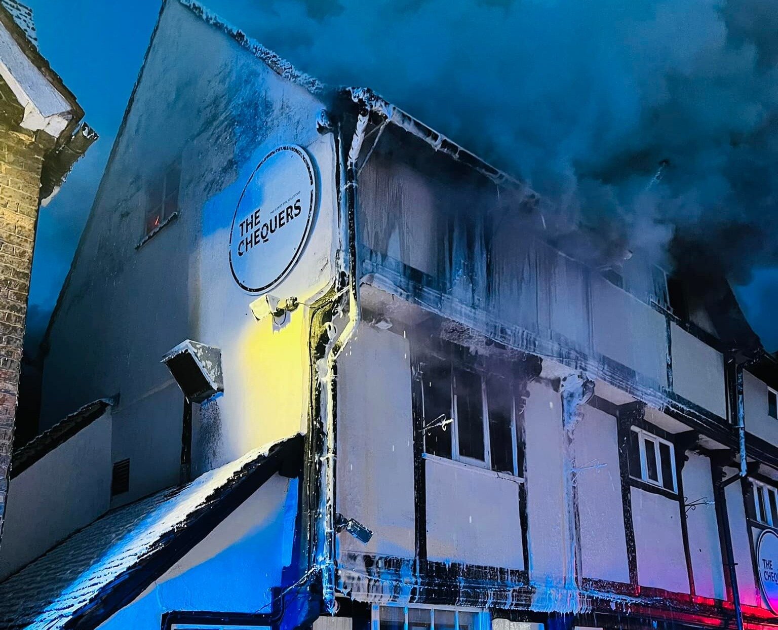 Firefighters battle large fire at historic Kent pub