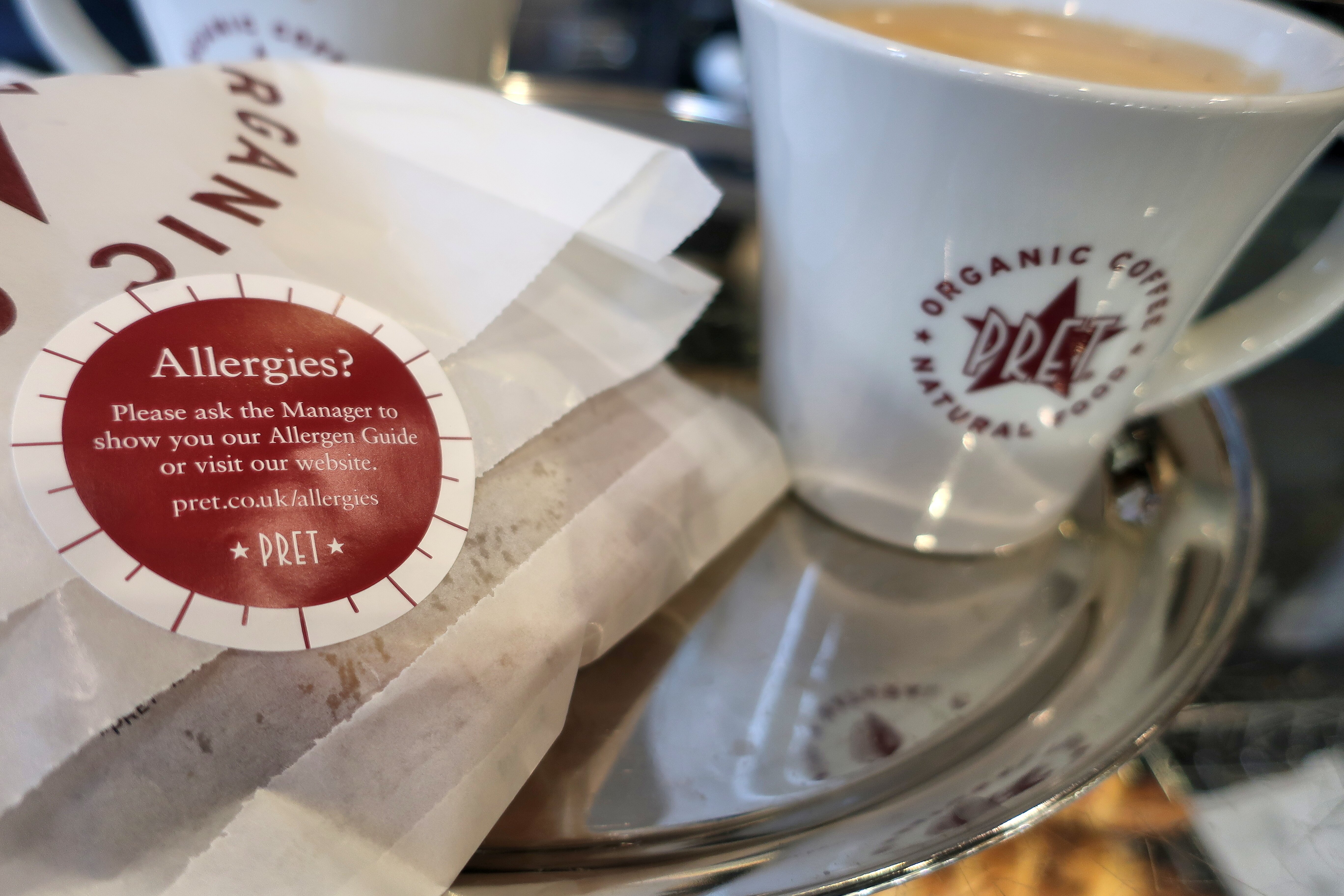 Pret cleared of food safety offence following allergy trial