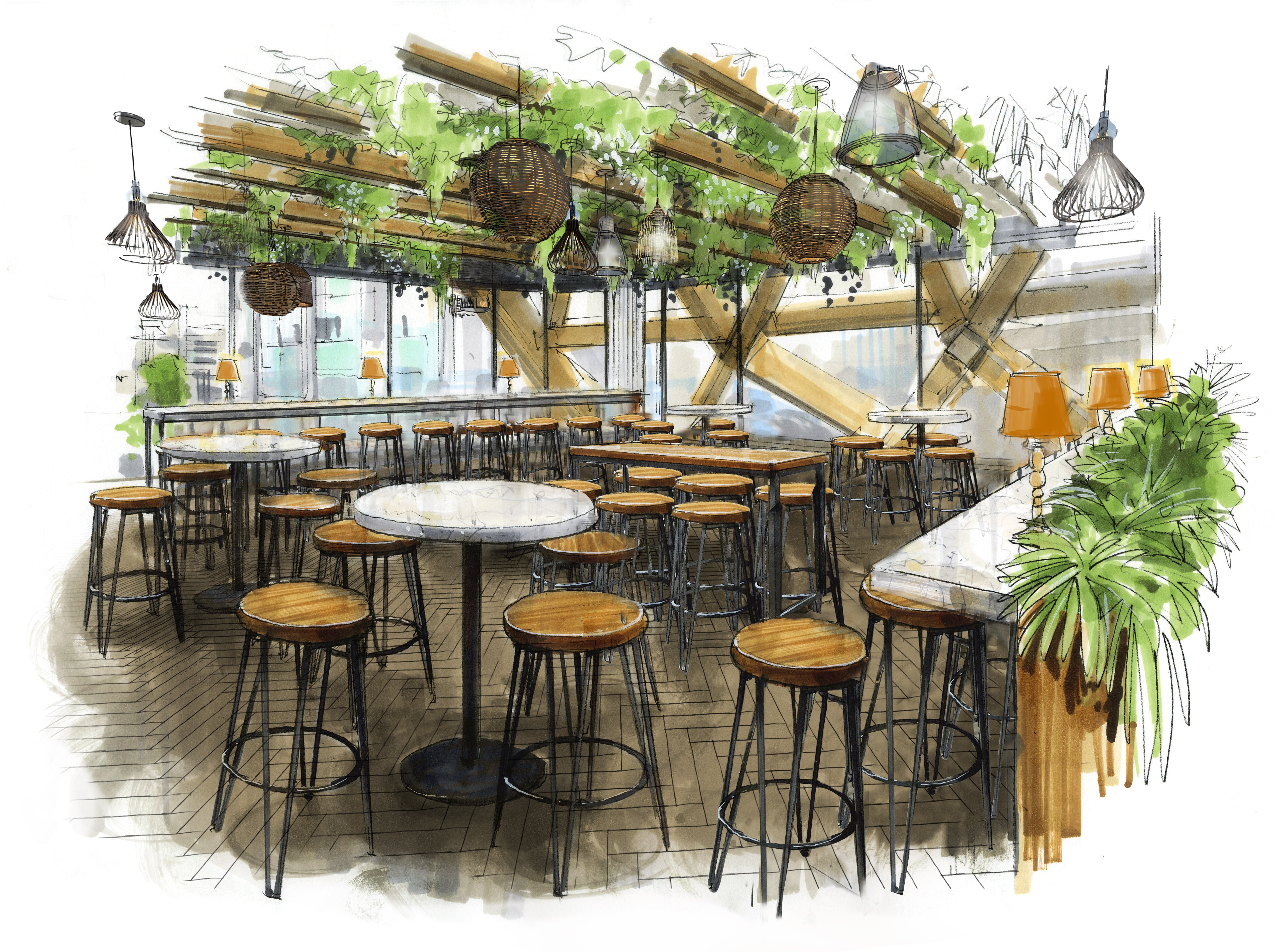 First permanent Pergola to take the place of Giant Robot in Canary Wharf