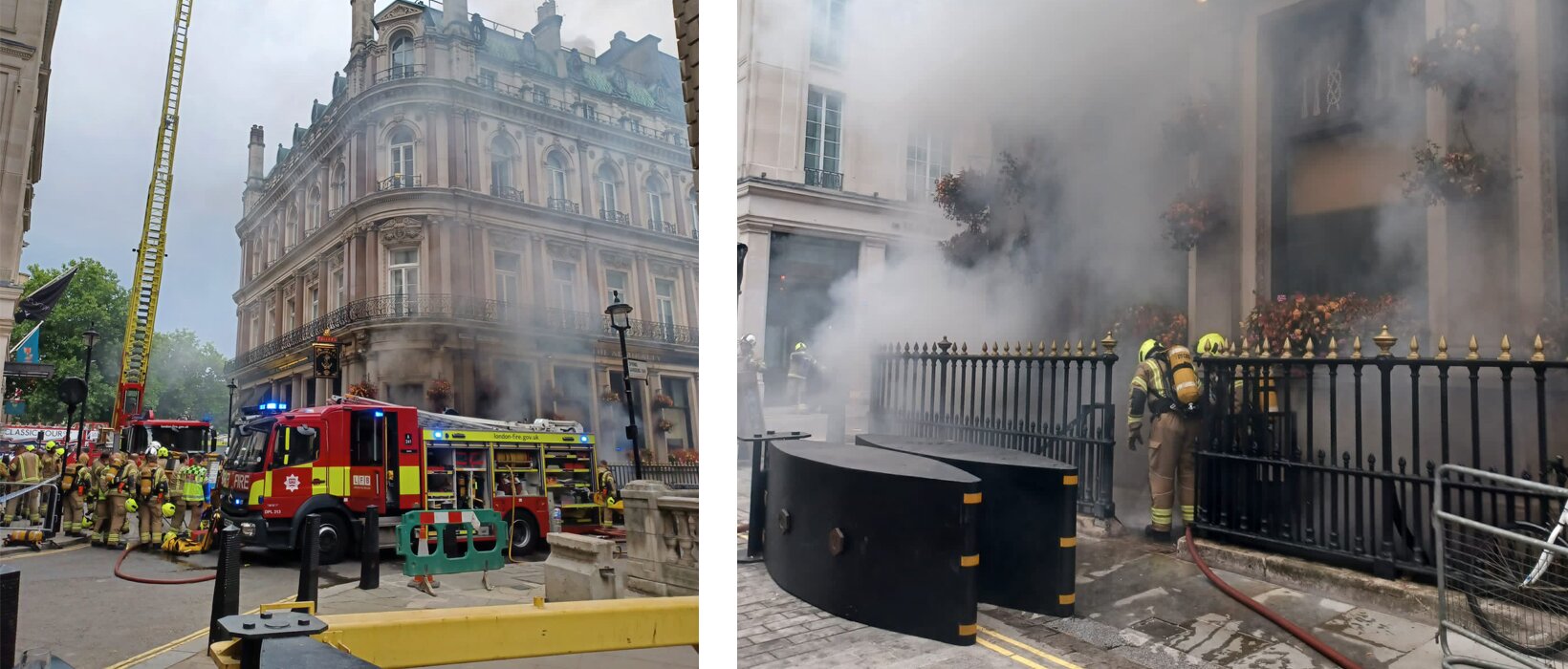 Trafalgar Square pub fire under investigation