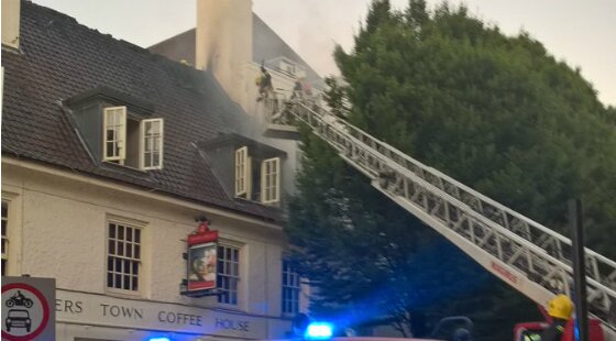 Cigarette discarded in guttering caused pub blaze