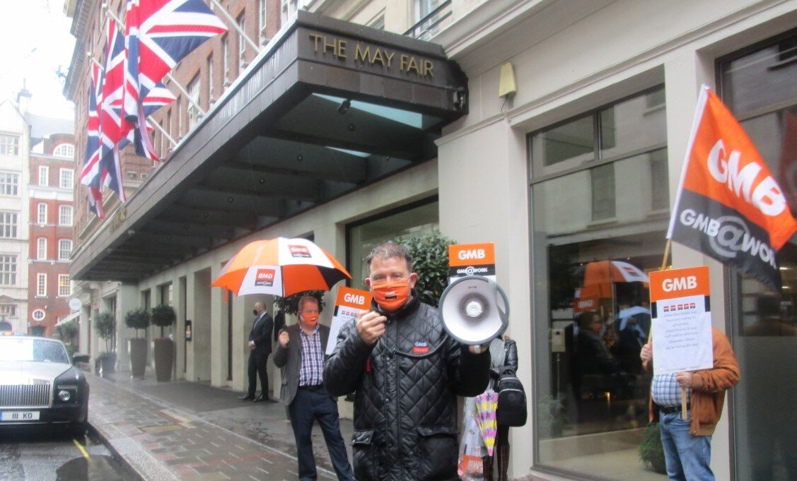 Edwardian Hotels London workers protest furlough holidays