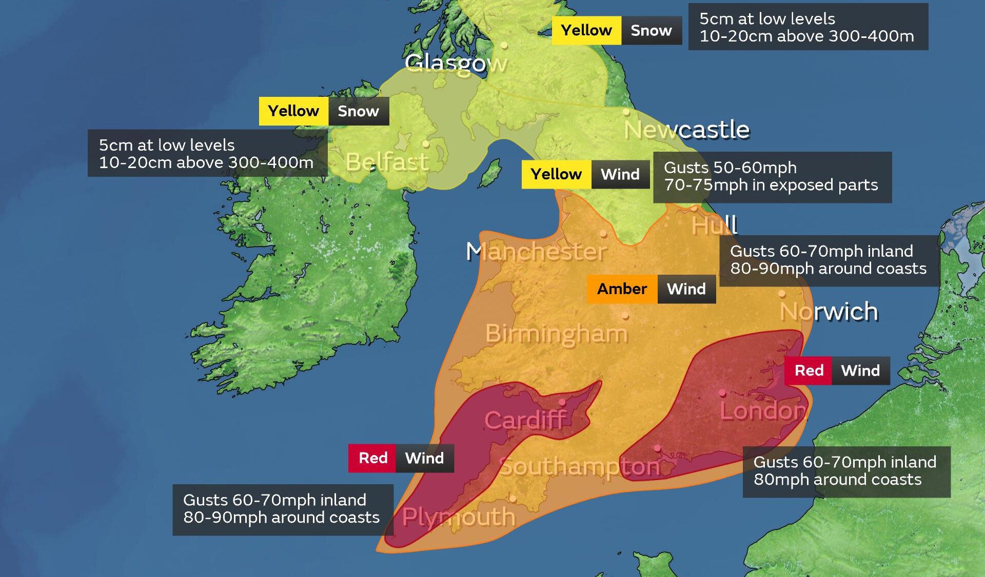 Hospitality venues battle to stay open as Storm Eunice hits the UK 