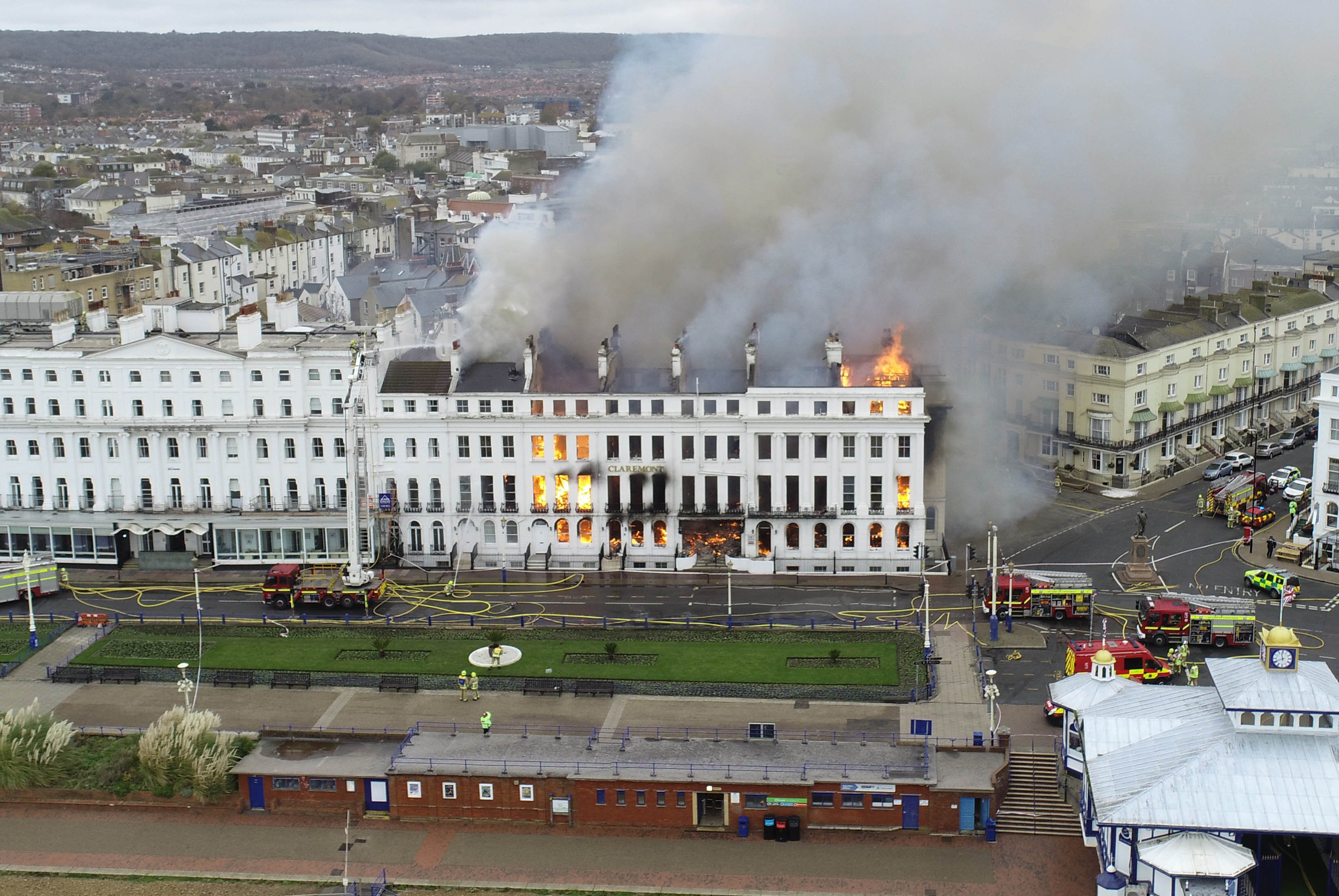 Works to partially demolish Eastbourne's fire-ravaged Claremont hotel to begin today