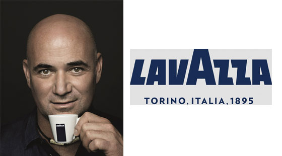 Lavazza signs three-year deal at Wimbledon Championships with Andre Agassi