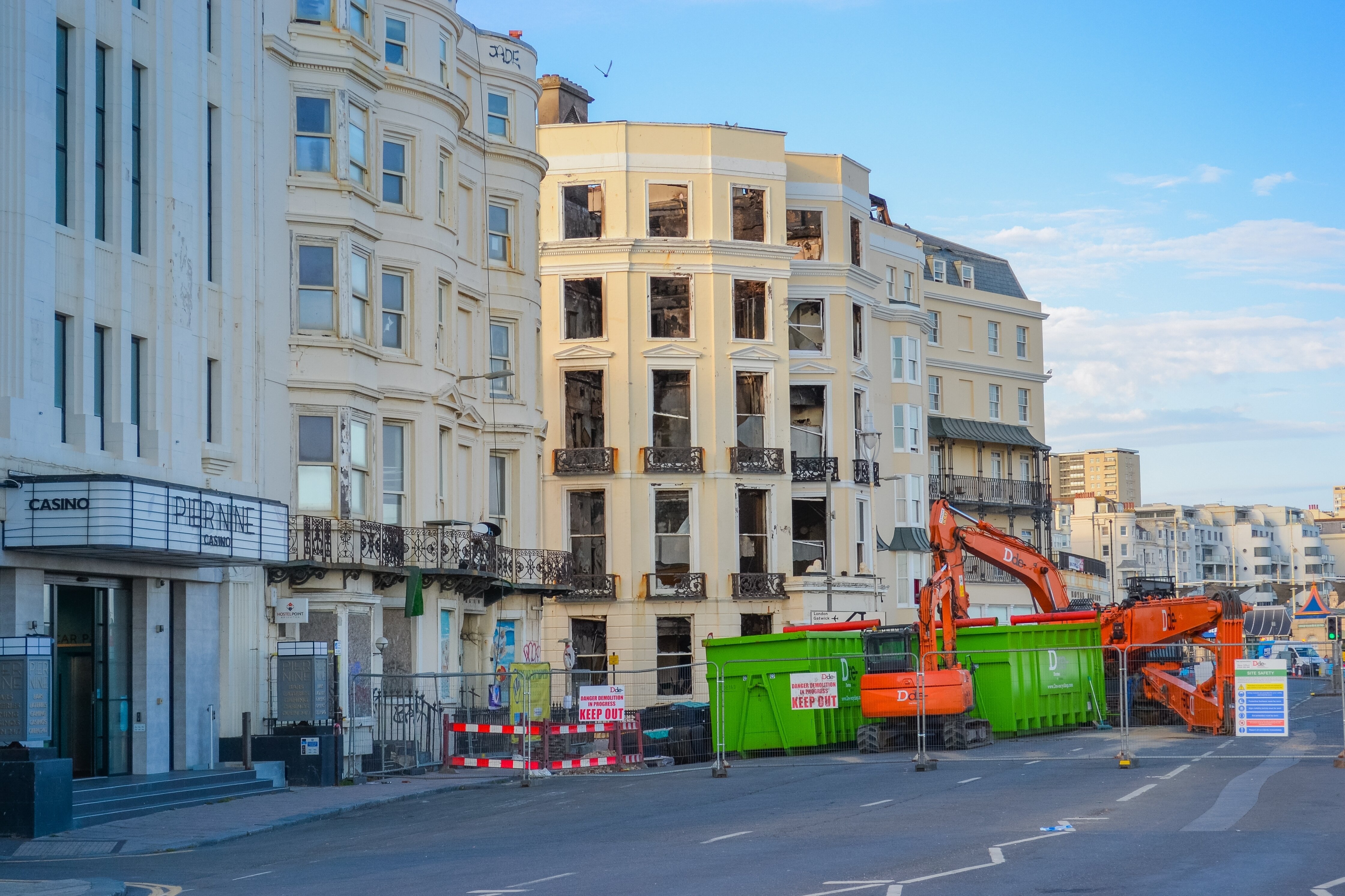 Demolition begins at Royal Albion hotel amid police investigation