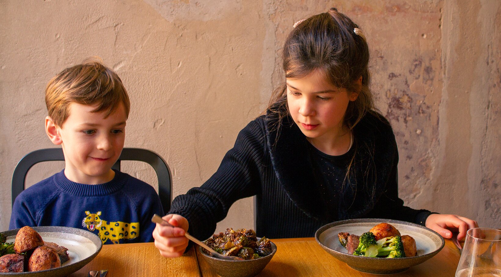 Introduce children to hospitality with bite-sized versions of adult meals