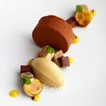 Recipes: Chocolate velvet, roasted banana, five spiced crouton