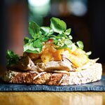 Open pulled venison and butternut chutney sandwich, by Madalene Bonvini-Hamel