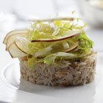 Dorset crab mayonnaise, apple salad, melba toast by Stuart Gillies