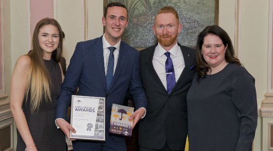 Harry Sellick named apprentice of the year at the Purple Umbrella Awards