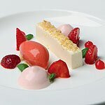 Macerated Kentish strawberries, crème fraîche mousse & basil, by Gary Rhodes