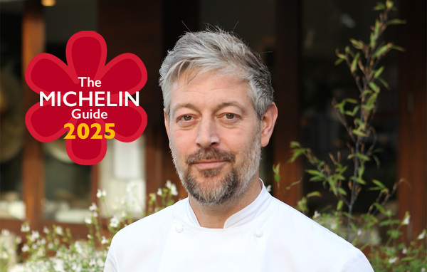 Adam Byatt presented with Mentor Chef Award at Michelin 2025