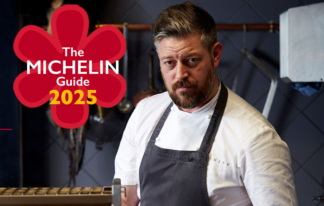 Adam Byatt presented with Mentor Chef Award at Michelin 2025