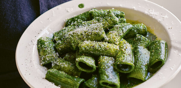 Thomas Straker’s cavolo nero rigatoni