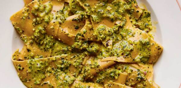 A Padella favourite and Sicilian gem: Stracci with pistachio, mint and basil pesto