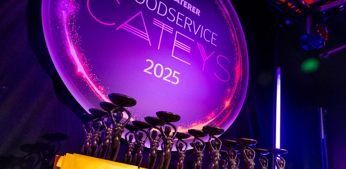 21 Foodservice Cateys lined up ready to be received by the evening’s winners