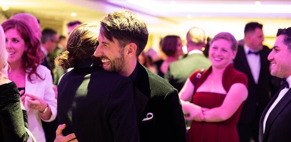 Guests mingled with drinks before the awards began