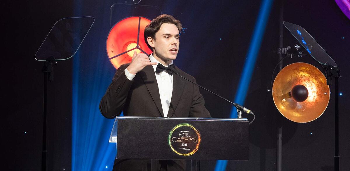 Comedian Rhys James was his co-host and award presenter