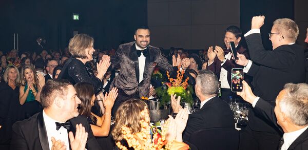 The winners take to the stage: South Lodge won Conference and Banqueting Team of the Year