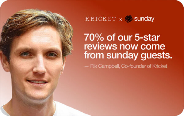 Kricket’s Rik Campbell on sunday: ‘When guests leave happy, it shows’