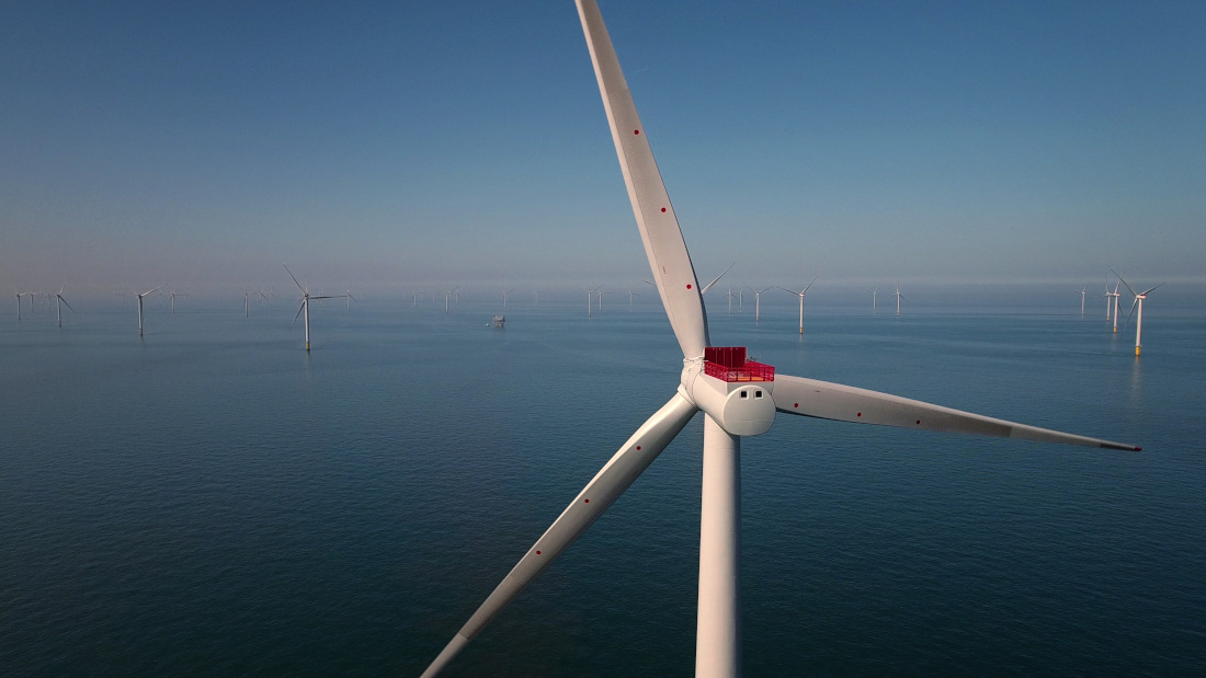 IMAGE Close up of turbine at Race Bank offshore wind farm