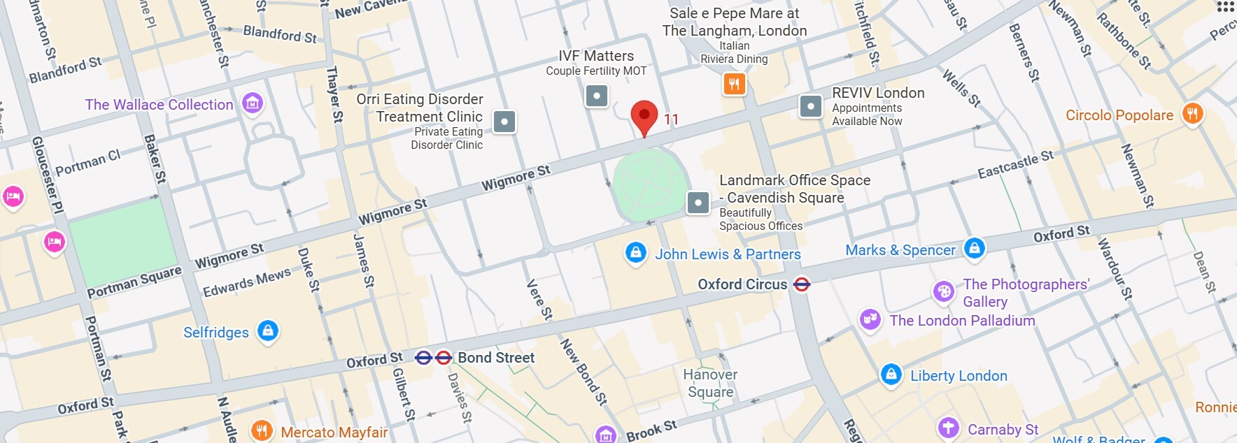 11 Cavendish Square Map 11 Cavendish Square Map